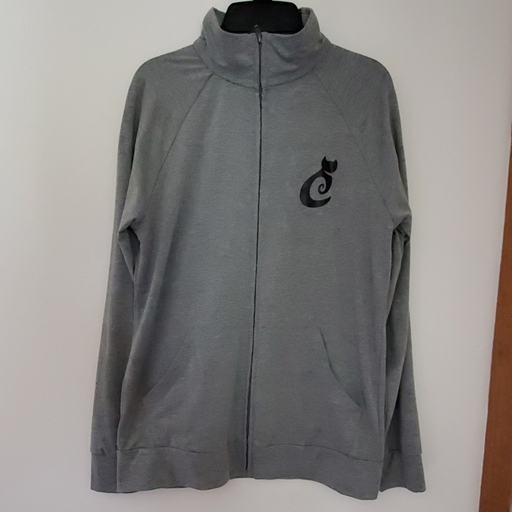 Gray zip-up